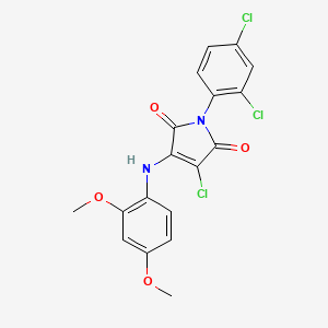 3-chloro-1-(2,4-dichlorophenyl)-4-[(2,4-dimethoxyphenyl)amino]-1H-pyrrole-2,5-dione