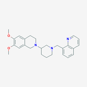 molecular formula C26H31N3O2 B3582800 8-[[3-(6,7-dimethoxy-3,4-dihydro-1H-isoquinolin-2-yl)piperidin-1-yl]methyl]quinoline 