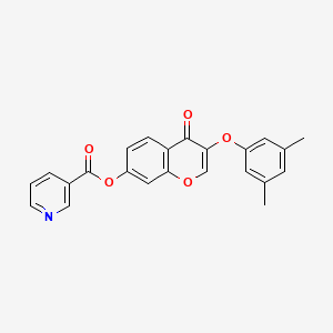 3-(3,5-dimethylphenoxy)-4-oxo-4H-chromen-7-yl nicotinate