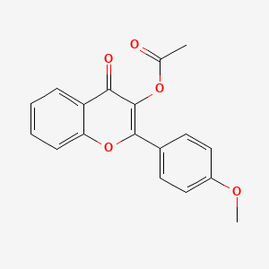 molecular formula C18H14O5 B3582832 2-(4-methoxyphenyl)-4-oxo-4H-chromen-3-yl acetate 