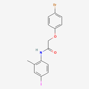 2-(4-bromophenoxy)-N-(4-iodo-2-methylphenyl)acetamide