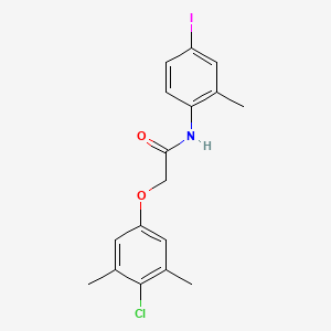 molecular formula C17H17ClINO2 B3582890 2-(4-chloro-3,5-dimethylphenoxy)-N-(4-iodo-2-methylphenyl)acetamide 