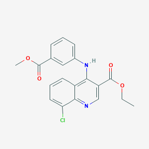 ethyl 8-chloro-4-{[3-(methoxycarbonyl)phenyl]amino}-3-quinolinecarboxylate