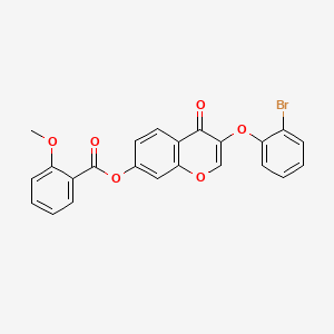 molecular formula C23H15BrO6 B3582915 3-(2-bromophenoxy)-4-oxo-4H-chromen-7-yl 2-methoxybenzoate 