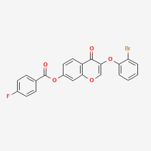 3-(2-bromophenoxy)-4-oxo-4H-chromen-7-yl 4-fluorobenzoate