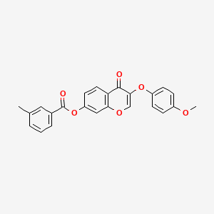 molecular formula C24H18O6 B3582920 3-(4-methoxyphenoxy)-4-oxo-4H-chromen-7-yl 3-methylbenzoate 