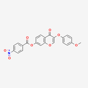 molecular formula C23H15NO8 B3582934 [3-(4-Methoxyphenoxy)-4-oxochromen-7-yl] 4-nitrobenzoate 