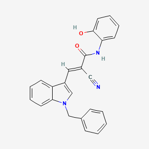 3-(1-benzyl-1H-indol-3-yl)-2-cyano-N-(2-hydroxyphenyl)acrylamide