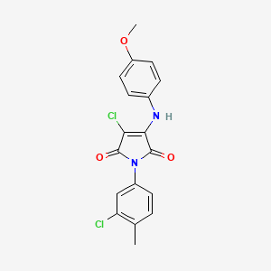 3-CHLORO-1-(3-CHLORO-4-METHYLPHENYL)-4-[(4-METHOXYPHENYL)AMINO]-2,5-DIHYDRO-1H-PYRROLE-2,5-DIONE