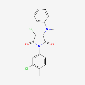 3-CHLORO-1-(3-CHLORO-4-METHYLPHENYL)-4-[METHYL(PHENYL)AMINO]-2,5-DIHYDRO-1H-PYRROLE-2,5-DIONE