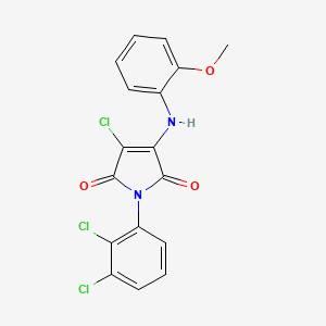 3-Chloro-1-(2,3-dichlorophenyl)-4-(2-methoxyanilino)pyrrole-2,5-dione