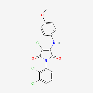 3-chloro-1-(2,3-dichlorophenyl)-4-[(4-methoxyphenyl)amino]-1H-pyrrole-2,5-dione