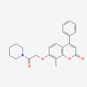 8-methyl-7-[2-oxo-2-(1-piperidinyl)ethoxy]-4-phenyl-2H-chromen-2-one