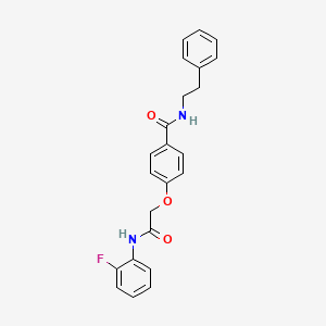 4-{2-[(2-fluorophenyl)amino]-2-oxoethoxy}-N-(2-phenylethyl)benzamide