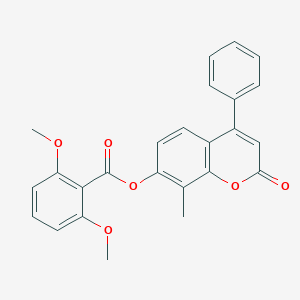 8-methyl-2-oxo-4-phenyl-2H-chromen-7-yl 2,6-dimethoxybenzoate