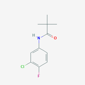 molecular formula C11H13ClFNO B358313 N-(3-chloro-4-fluorophenyl)-2,2-dimethylpropanamide CAS No. 188787-17-9