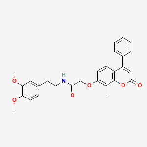 N-[2-(3,4-dimethoxyphenyl)ethyl]-2-[(8-methyl-2-oxo-4-phenyl-2H-chromen-7-yl)oxy]acetamide