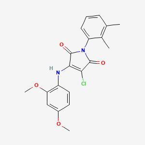 molecular formula C20H19ClN2O4 B3583212 3-chloro-4-[(2,4-dimethoxyphenyl)amino]-1-(2,3-dimethylphenyl)-1H-pyrrole-2,5-dione 