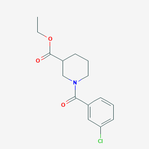 molecular formula C15H18ClNO3 B358322 Ethyl 1-[(3-chlorophenyl)carbonyl]piperidine-3-carboxylate CAS No. 349611-43-4
