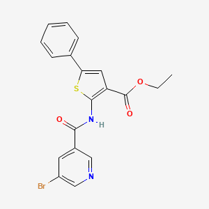 ethyl 2-{[(5-bromo-3-pyridinyl)carbonyl]amino}-5-phenyl-3-thiophenecarboxylate