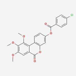 8,9,10-trimethoxy-6-oxo-6H-benzo[c]chromen-3-yl 4-chlorobenzoate