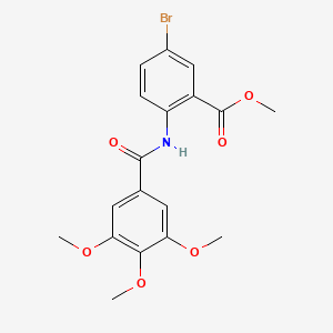 molecular formula C18H18BrNO6 B3583273 methyl 5-bromo-2-[(3,4,5-trimethoxybenzoyl)amino]benzoate 