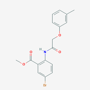 Methyl 5-bromo-2-[[2-(3-methylphenoxy)acetyl]amino]benzoate