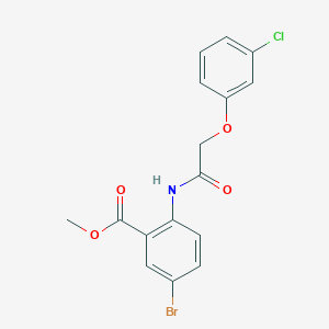 methyl 5-bromo-2-{[(3-chlorophenoxy)acetyl]amino}benzoate