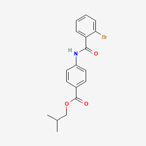 molecular formula C18H18BrNO3 B3583292 isobutyl 4-[(2-bromobenzoyl)amino]benzoate 