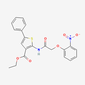 ETHYL 2-[2-(2-NITROPHENOXY)ACETAMIDO]-5-PHENYLTHIOPHENE-3-CARBOXYLATE