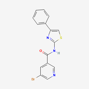 5-bromo-N-(4-phenyl-1,3-thiazol-2-yl)pyridine-3-carboxamide