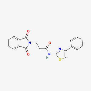 3-(1,3-DIOXO-2,3-DIHYDRO-1H-ISOINDOL-2-YL)-N-(4-PHENYL-1,3-THIAZOL-2-YL)PROPANAMIDE