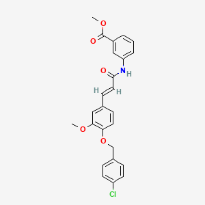 methyl 3-{[(2E)-3-{4-[(4-chlorobenzyl)oxy]-3-methoxyphenyl}prop-2-enoyl]amino}benzoate