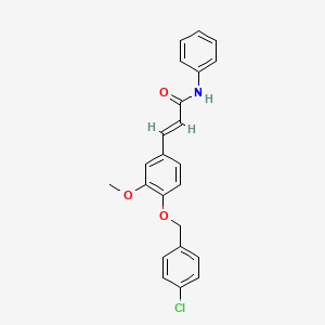 3-{4-[(4-chlorobenzyl)oxy]-3-methoxyphenyl}-N-phenylacrylamide