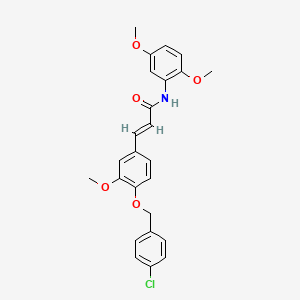 3-{4-[(4-chlorobenzyl)oxy]-3-methoxyphenyl}-N-(2,5-dimethoxyphenyl)acrylamide