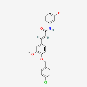 3-{4-[(4-chlorobenzyl)oxy]-3-methoxyphenyl}-N-(3-methoxyphenyl)acrylamide