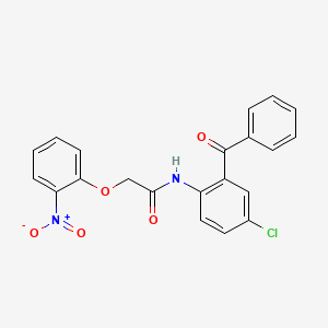 N-(2-benzoyl-4-chlorophenyl)-2-(2-nitrophenoxy)acetamide