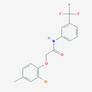 2-(2-bromo-4-methylphenoxy)-N-[3-(trifluoromethyl)phenyl]acetamide