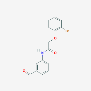 N-(3-acetylphenyl)-2-(2-bromo-4-methylphenoxy)acetamide