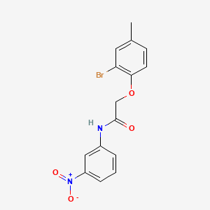 molecular formula C15H13BrN2O4 B3583383 2-(2-bromo-4-methylphenoxy)-N-(3-nitrophenyl)acetamide 