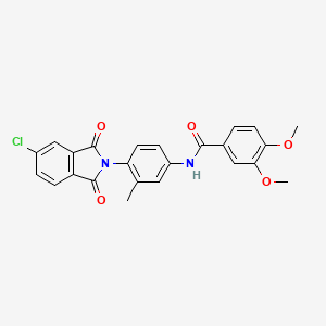 N-[4-(5-chloro-1,3-dioxo-1,3-dihydro-2H-isoindol-2-yl)-3-methylphenyl]-3,4-dimethoxybenzamide