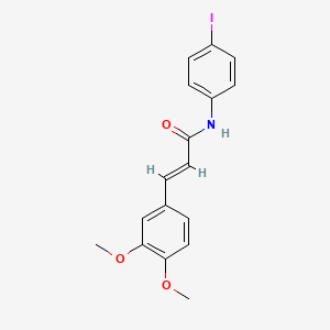 (E)-3-(3,4-dimethoxyphenyl)-N-(4-iodophenyl)prop-2-enamide