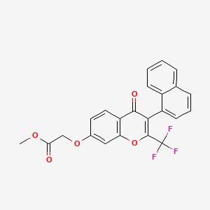 methyl {[3-(1-naphthyl)-4-oxo-2-(trifluoromethyl)-4H-chromen-7-yl]oxy}acetate