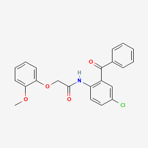 molecular formula C22H18ClNO4 B3583436 N-(2-benzoyl-4-chlorophenyl)-2-(2-methoxyphenoxy)acetamide 