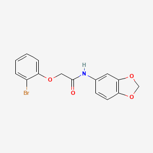 N-(1,3-benzodioxol-5-yl)-2-(2-bromophenoxy)acetamide