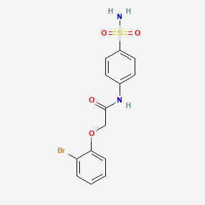 molecular formula C14H13BrN2O4S B3583518 2-(2-bromophenoxy)-N-(4-sulfamoylphenyl)acetamide 