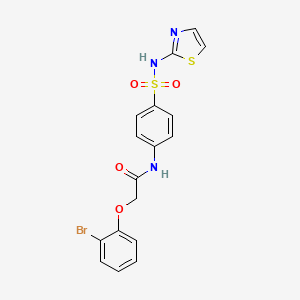 molecular formula C17H14BrN3O4S2 B3583527 2-(2-Bromo-phenoxy)-N-[4-(thiazol-2-ylsulfamoyl)-phenyl]-acetamide 