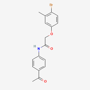 N-(4-acetylphenyl)-2-(4-bromo-3-methylphenoxy)acetamide