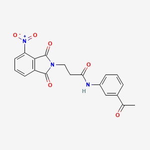 N-(3-acetylphenyl)-3-(4-nitro-1,3-dioxo-1,3-dihydro-2H-isoindol-2-yl)propanamide