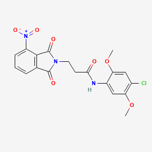 N-(4-chloro-2,5-dimethoxyphenyl)-3-(4-nitro-1,3-dioxo-1,3-dihydro-2H-isoindol-2-yl)propanamide